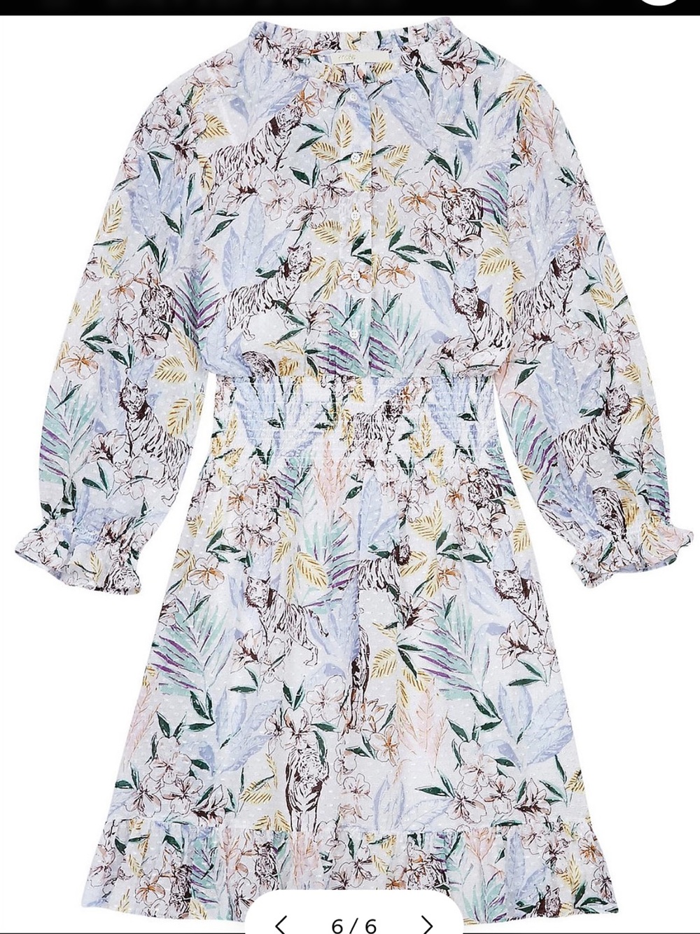 Maje Rythonela Smocked Printed Dress - Picture 5 of 10